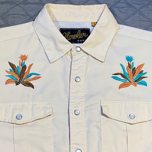 Howler Brothers Gaucho Pure Agave Snapshirt Men's Size Small - Picture 1 of 9